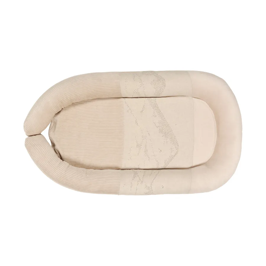 Nanami Ribvelvet Hills Babynest - Naturel