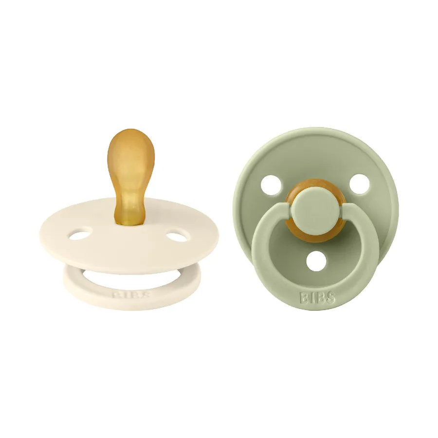 BiBs Fopspeen Symmetrisch - 2 Stuks - Ivory / Sage