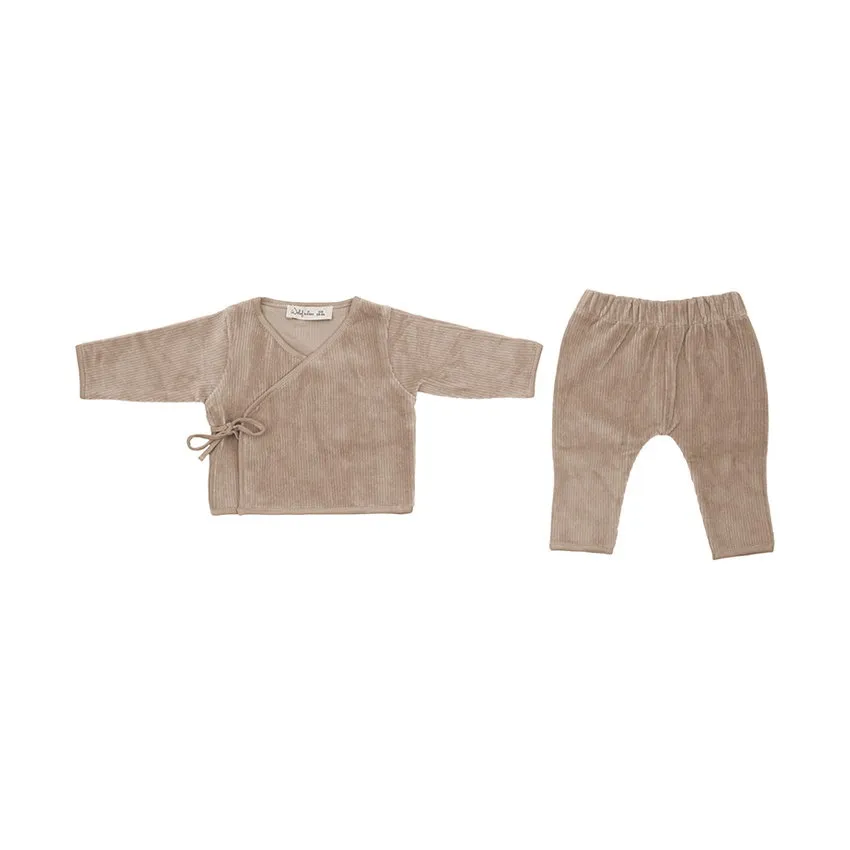 Witlof For Kids Velvet Rib Overslagtruitje + Broekje