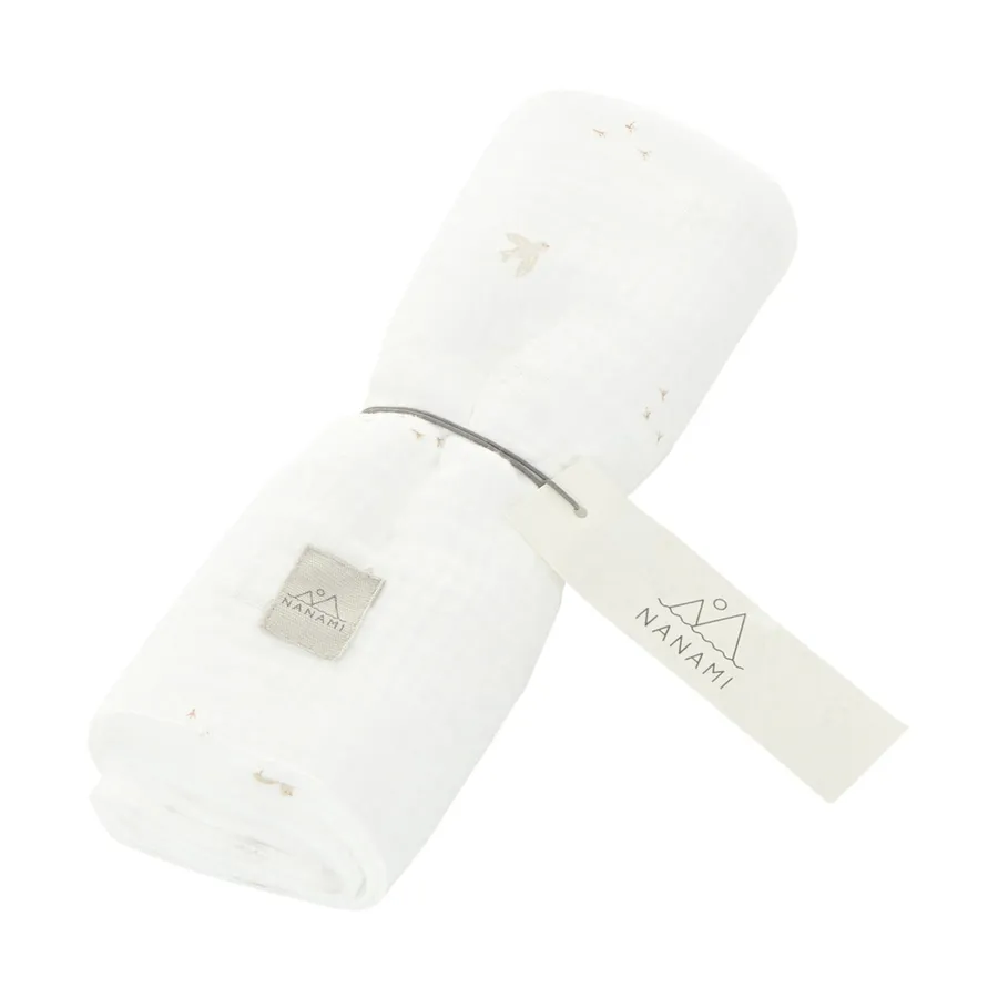 Nanami Hydrofiele Doek - Bird - Off-White - 60x60 cm