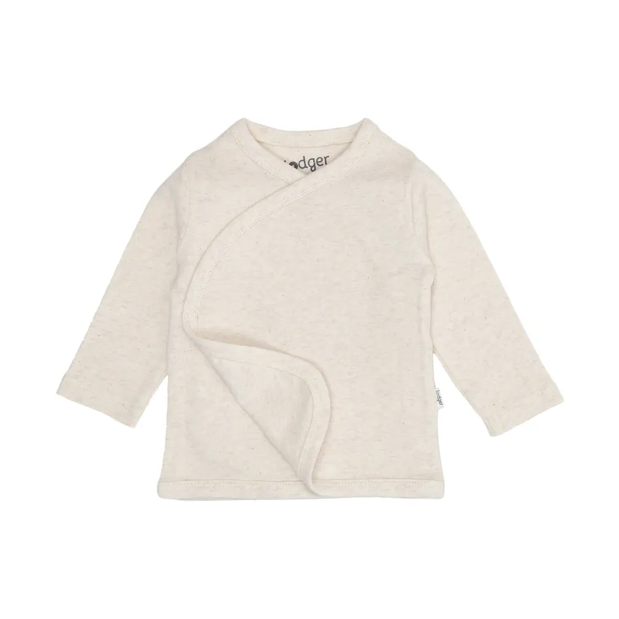 Lodger Melange Overslag Shirt - Birch