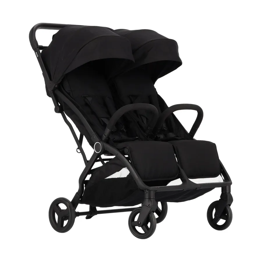 Puck Tweelingbuggy Compleet - Nicky - Zwart