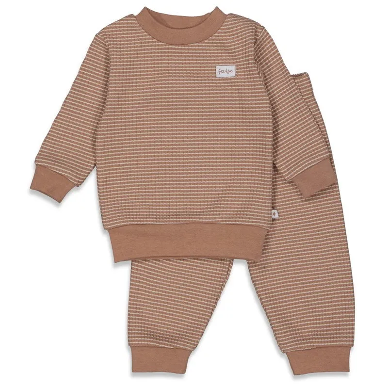Feetje Pyjama Wafel - Autumn Special Bruin 