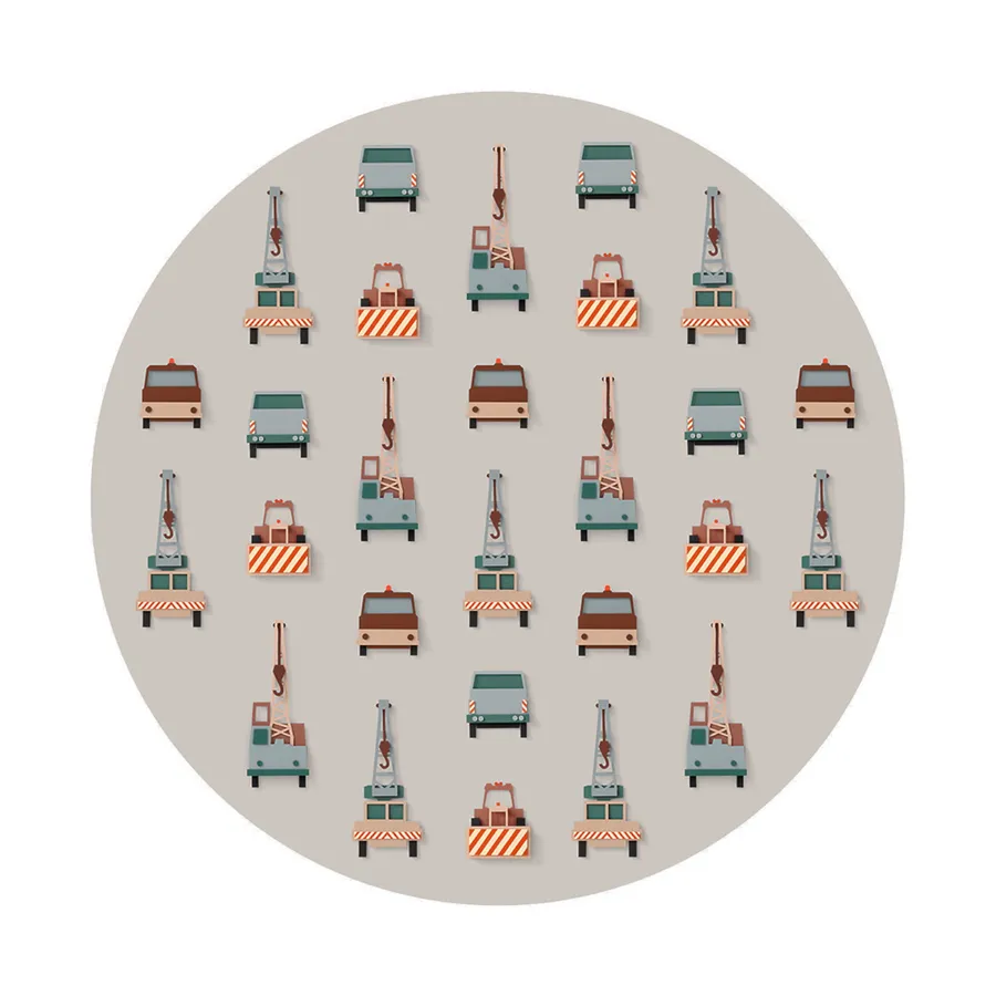 Studio Ditte Kraanwagen Cirkelbehang