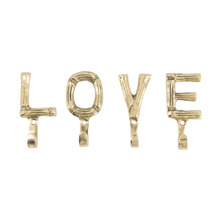Doing Goods Bodhi Bamboo Love Hook Set - Antique Shiny