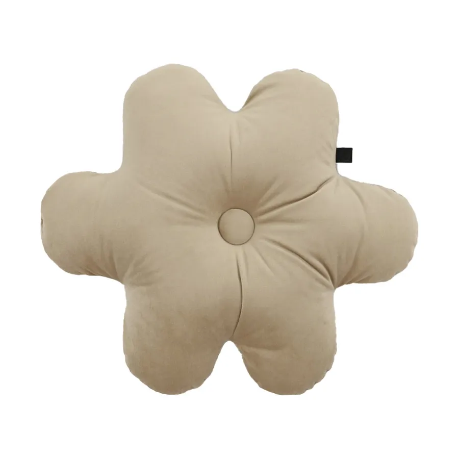 Overseas kussen Flower Shape - 35 cm - Beige