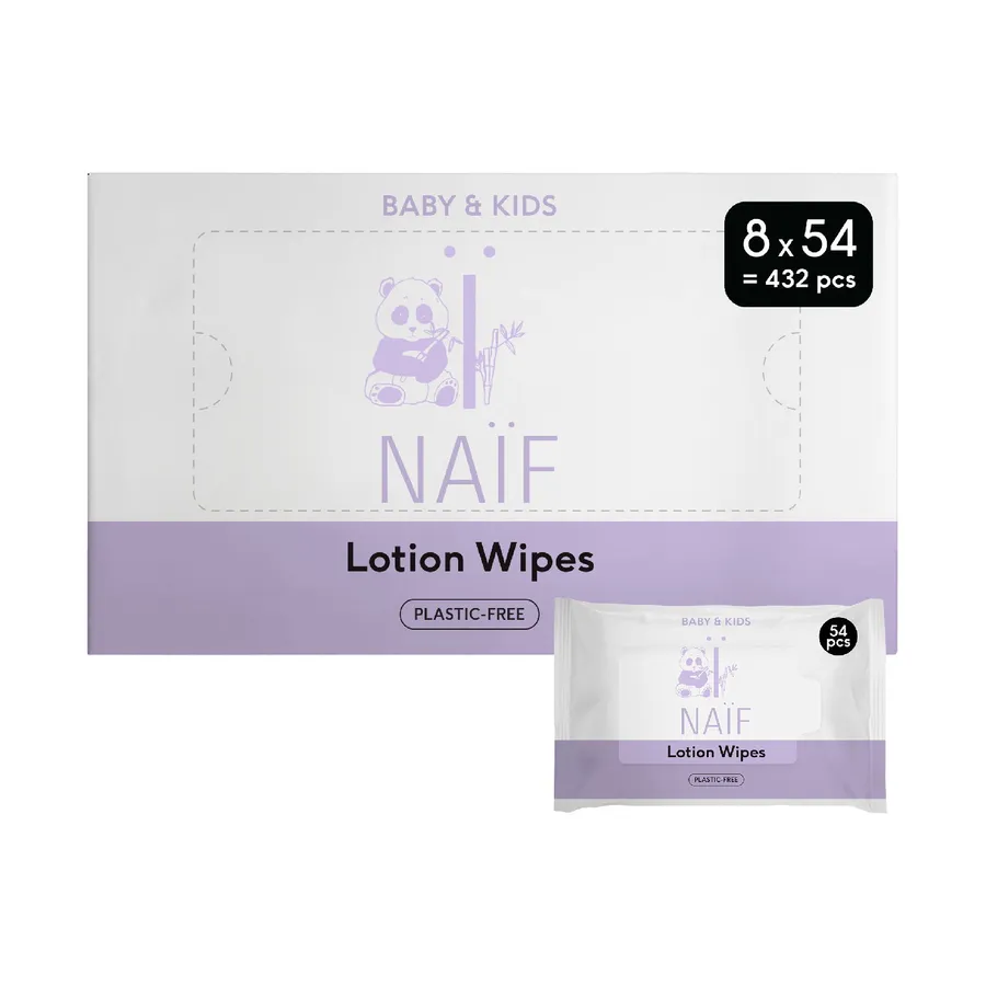 Naïf Lotion Billendoekjes - 8-Pack