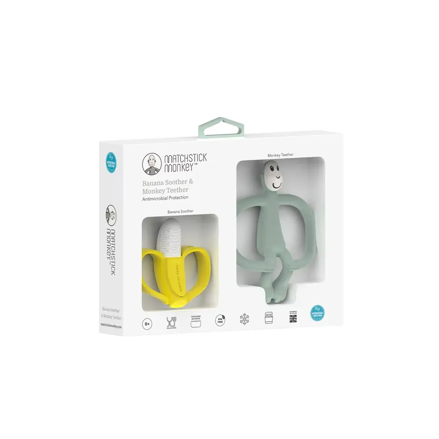  Matchstick Monkey Giftset - Banaan & Muntgroen 
