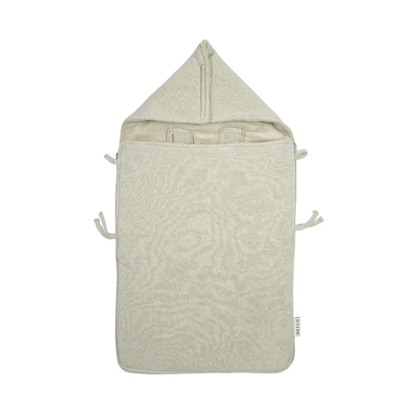 Meyco Knit Teddy Basic Voetenzak - Sand Melange