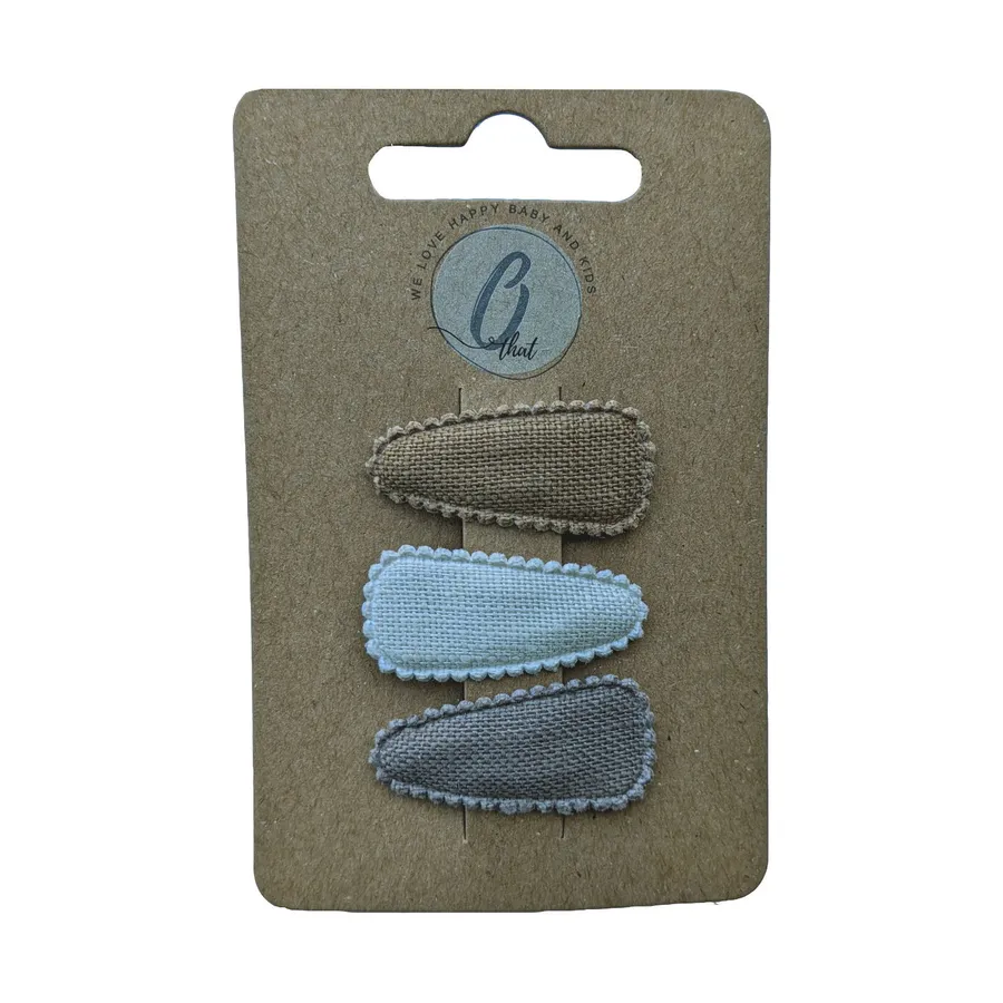 Ootje kadootje Haarclip Caramel / Beige / Bruin 3 Stuks