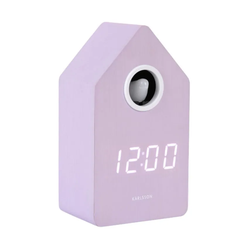Karlsson Cuckoo Alarm Clock LED - Soft Purple
