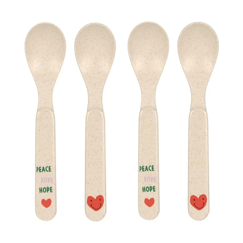 Lässig Lepelset - Happy Rascals - Heart Lavender - 4-Pack
