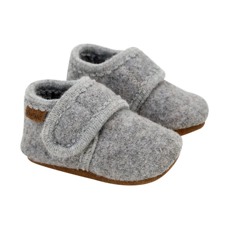 EnFant Baby Wool Slippers - Grey Melange