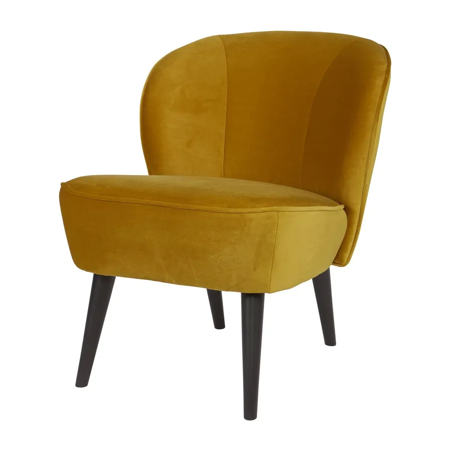 Woood Fauteuil - Sara - Fluweel